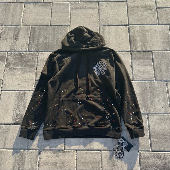 Chrome Hearts Black Artistic Zip-Up Sweater